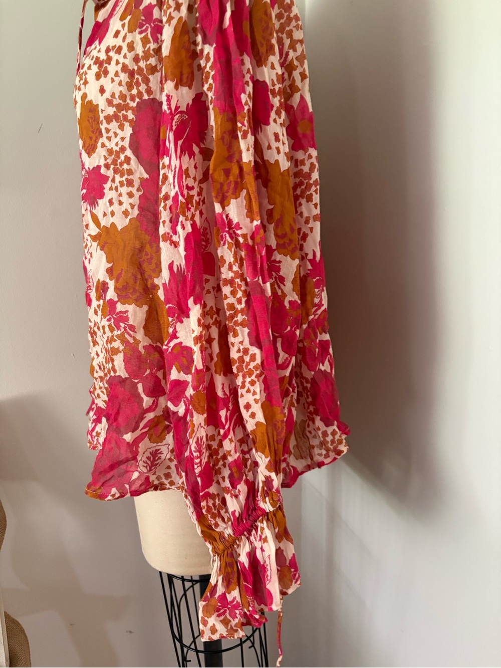 Carolina K Printed Cotton Blouse Size Large - Picture 3 of 6